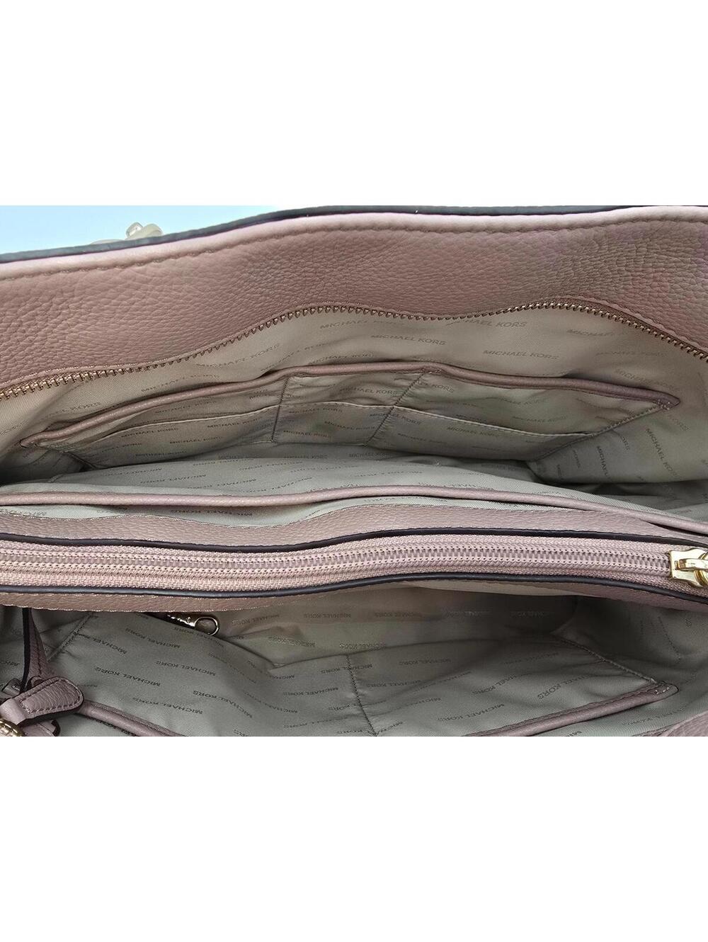 Michael Kors Mercer Large Tote Pink Pebbled Leather Gold Chain Shoulder Bag - Picture 7 of 7